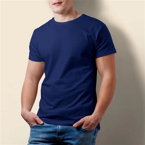 navy blue designer t shirt